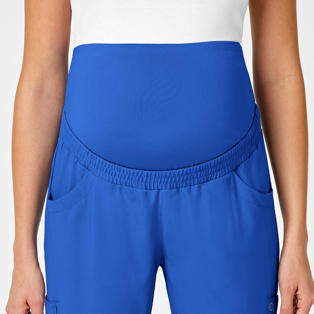 W123 5455 Maternity Jogger Scrub Pants Royal