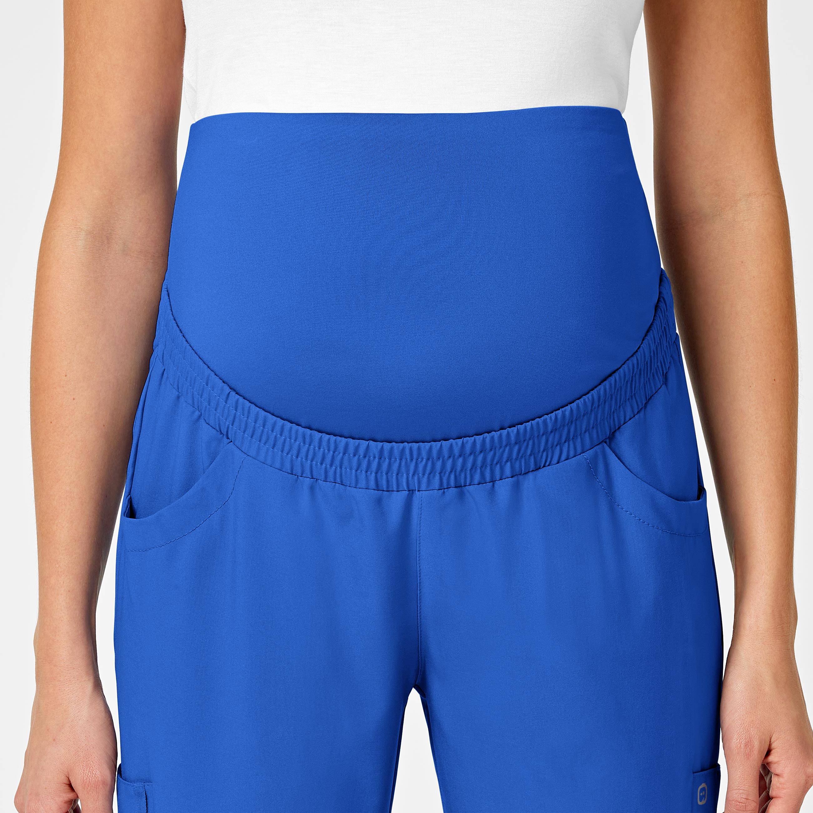 W123 5455 Maternity Jogger Scrub Pants Royal