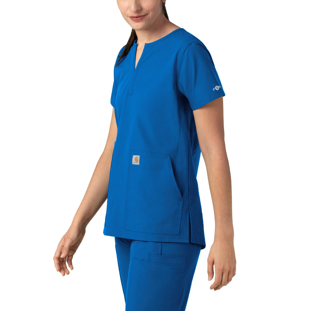 Force Essentials C12213 Notch Neck Tunic Scrub Top Royal