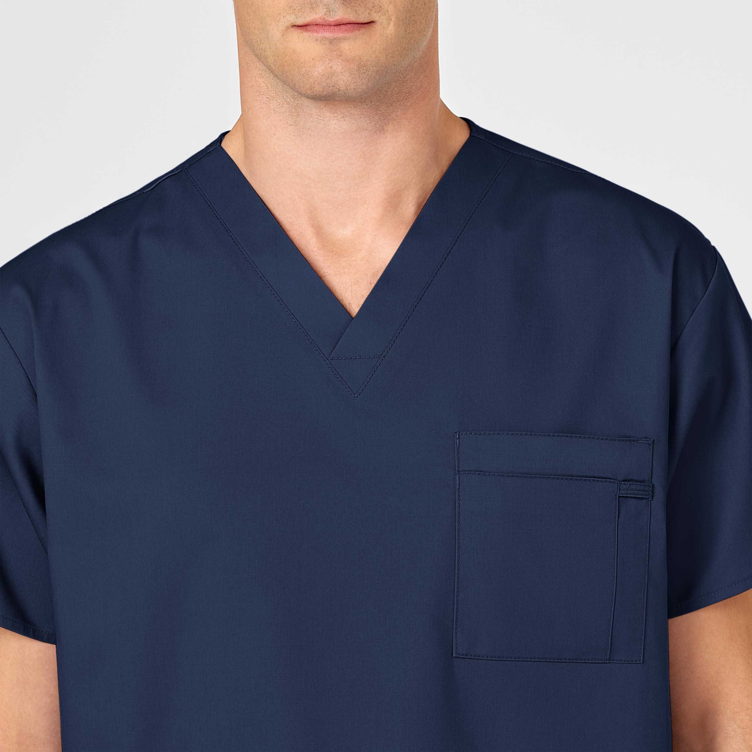 WonderWORK 100 Unisex V-Neck Scrub Top Navy