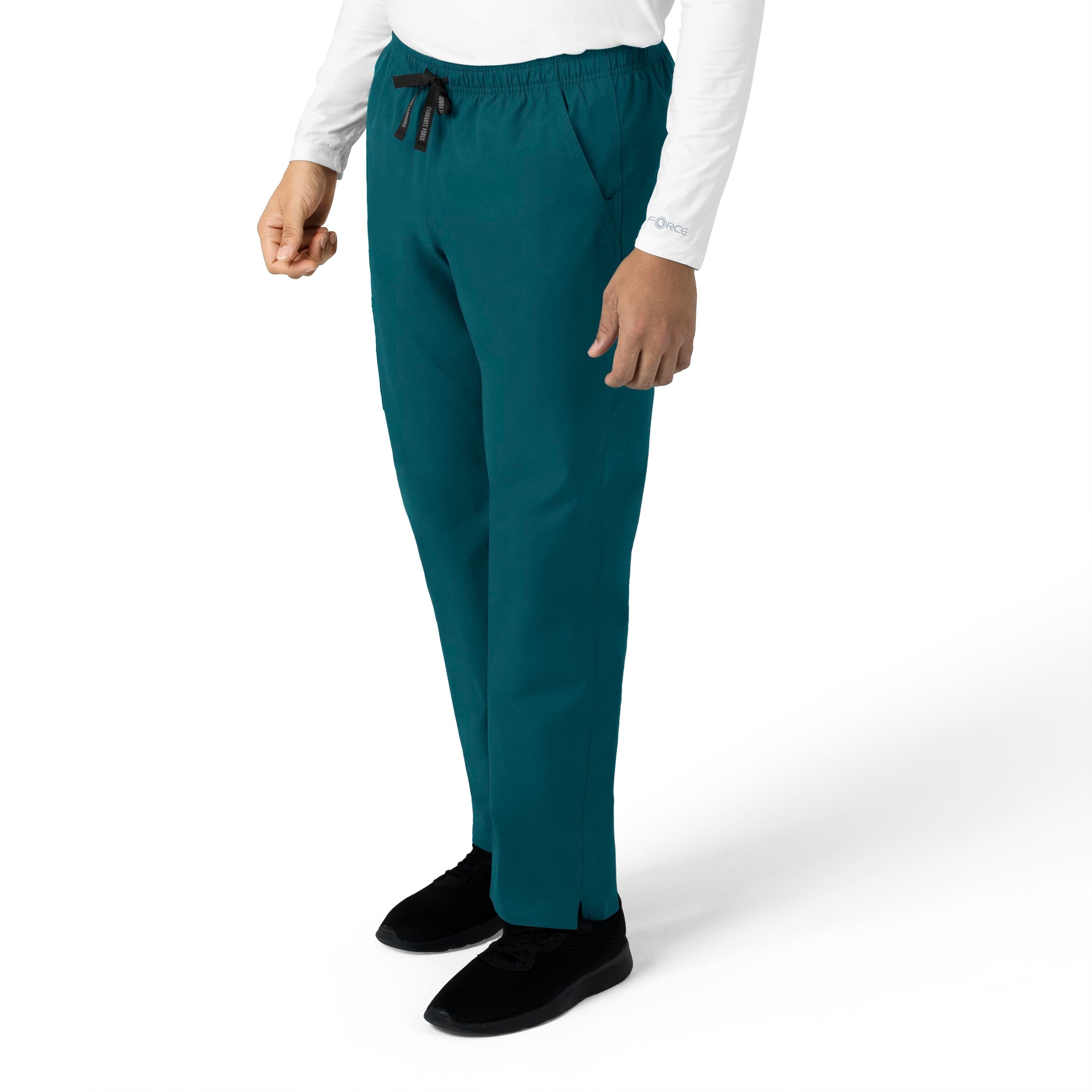 Force Essentials C55013 Unisex Elastic Waist Cargo Scrub Pants Caribbean Blue
