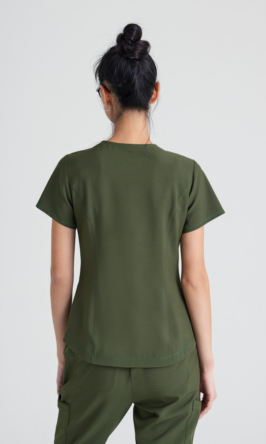 Grey's Anatomy Evolve GSST180 Rhythm Scrub Top Fern