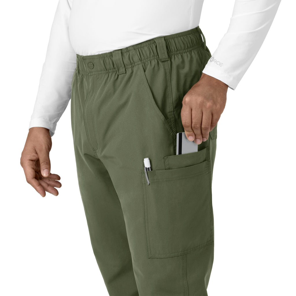 Force Essentials C56113 Men's Straight Leg Cargo Scrub Pants Olive