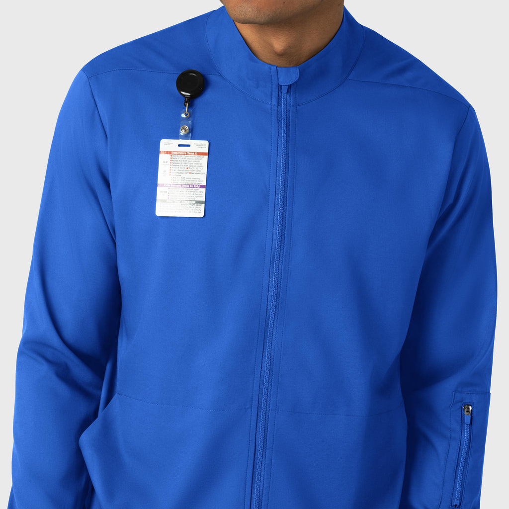 Boundless 8351 Men's Warm Up Scrub Jacket Royal