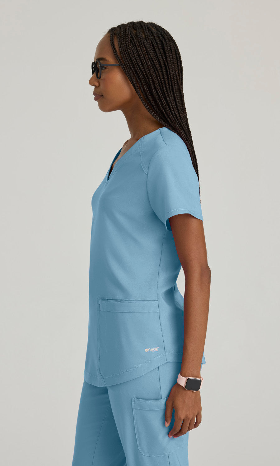 Grey's Anatomy Evolve GSST180 Rhythm Scrub Top Ocean Mist