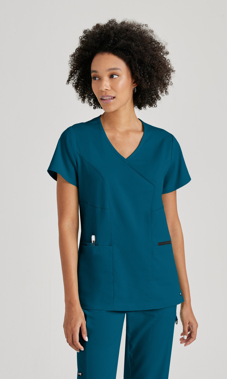 Grey's Anatomy Stretch GRST001 Kim Scrub Top Bahama
