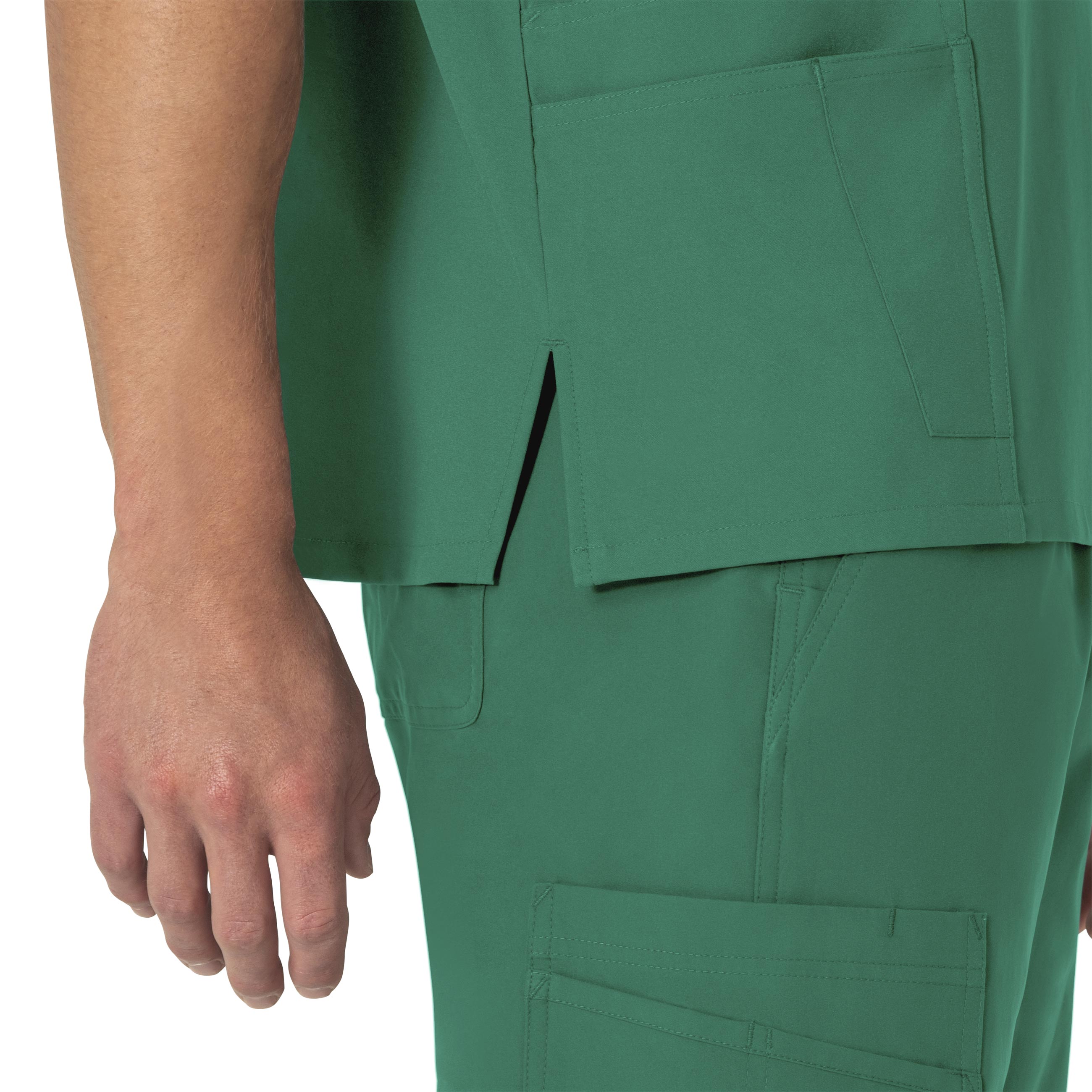 Force Essentials C15013 Unisex V-Neck 6-Pocket Scrub Top Hunter