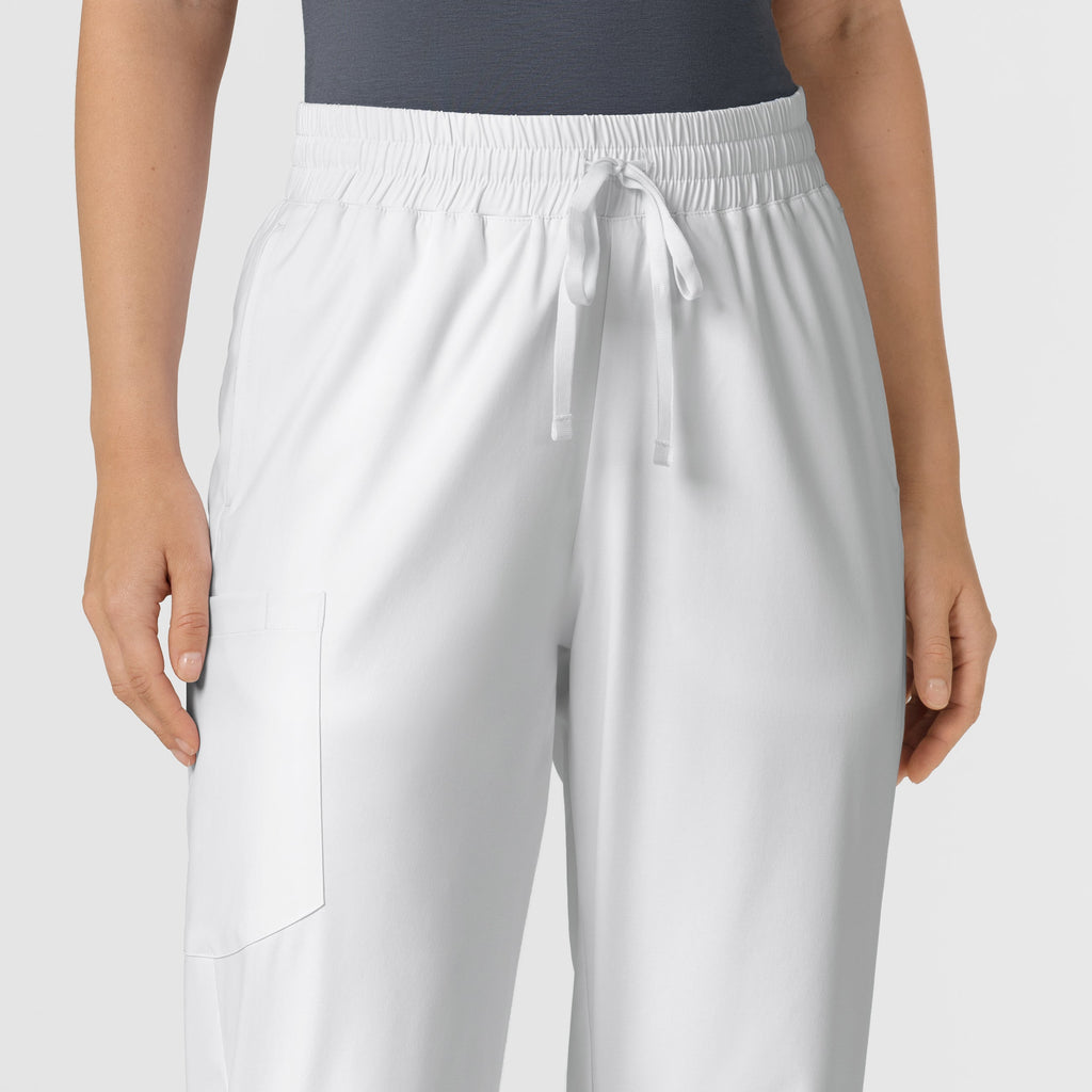 Boundless 5251 Bootcut Scrub Pants White
