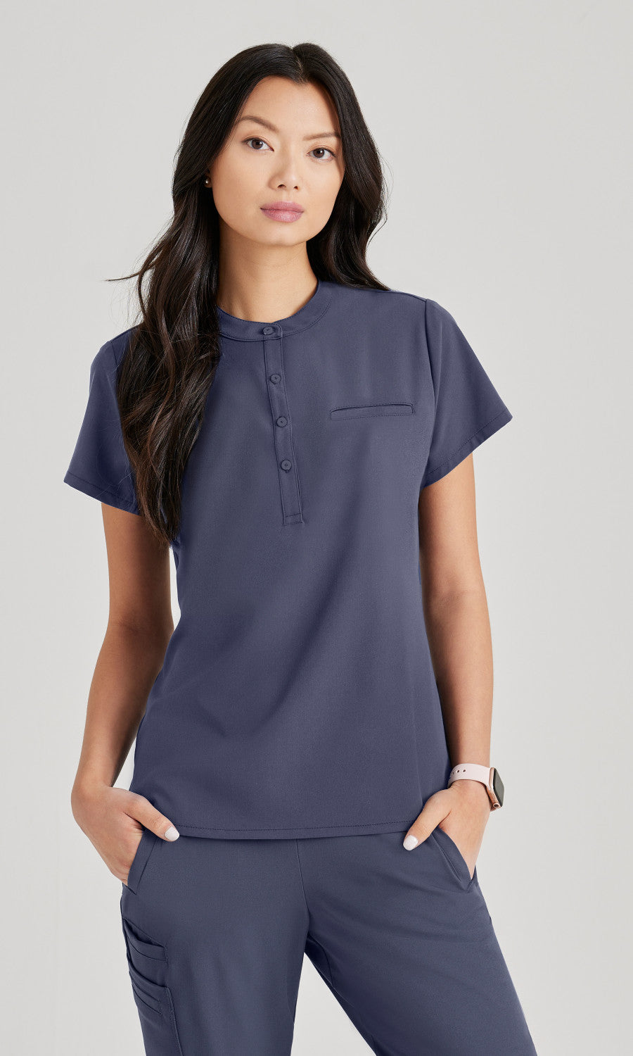 Barco Unify BUT163 Mission Scrub Top Steel