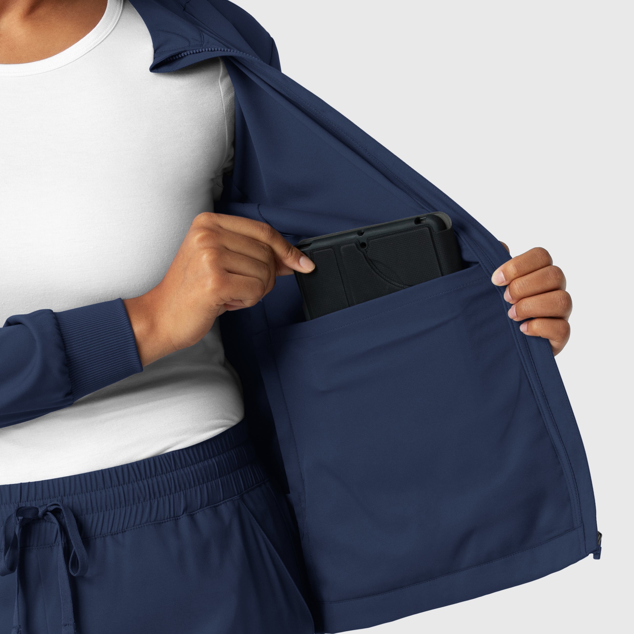 Boundless 8151 Warm Up Scrub Jacket Navy