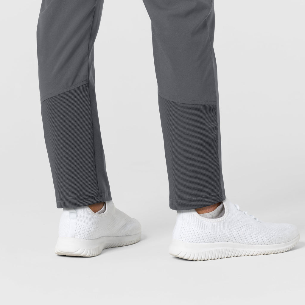 W123 5045 Flex-n-Reach Track Scrub Pants Pewter