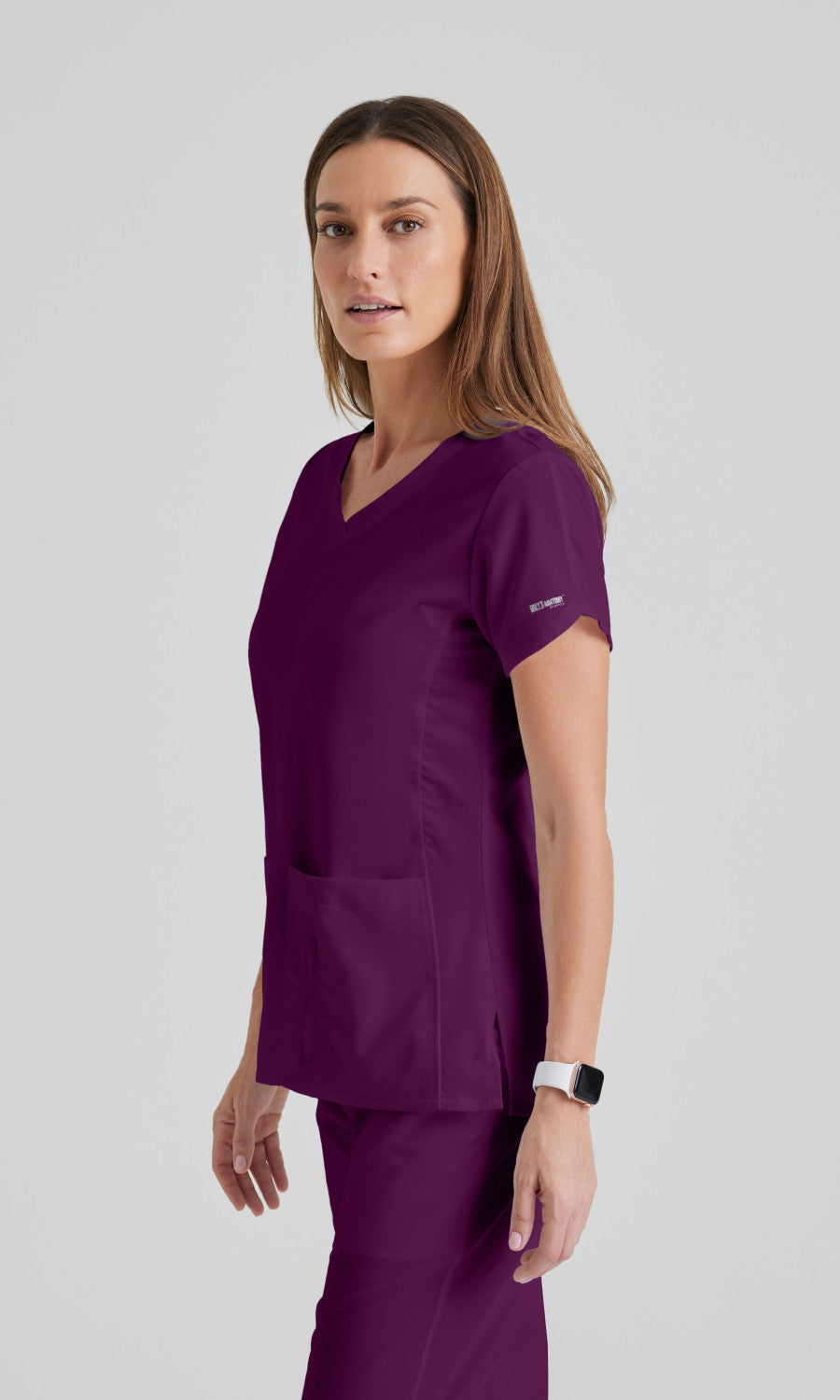 Grey's Anatomy 41423 Cora Scrub Top Wine