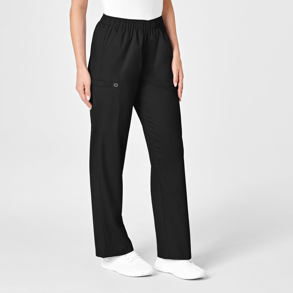 WonderWORK 501 Pull-On Cargo Scrub Pants Black