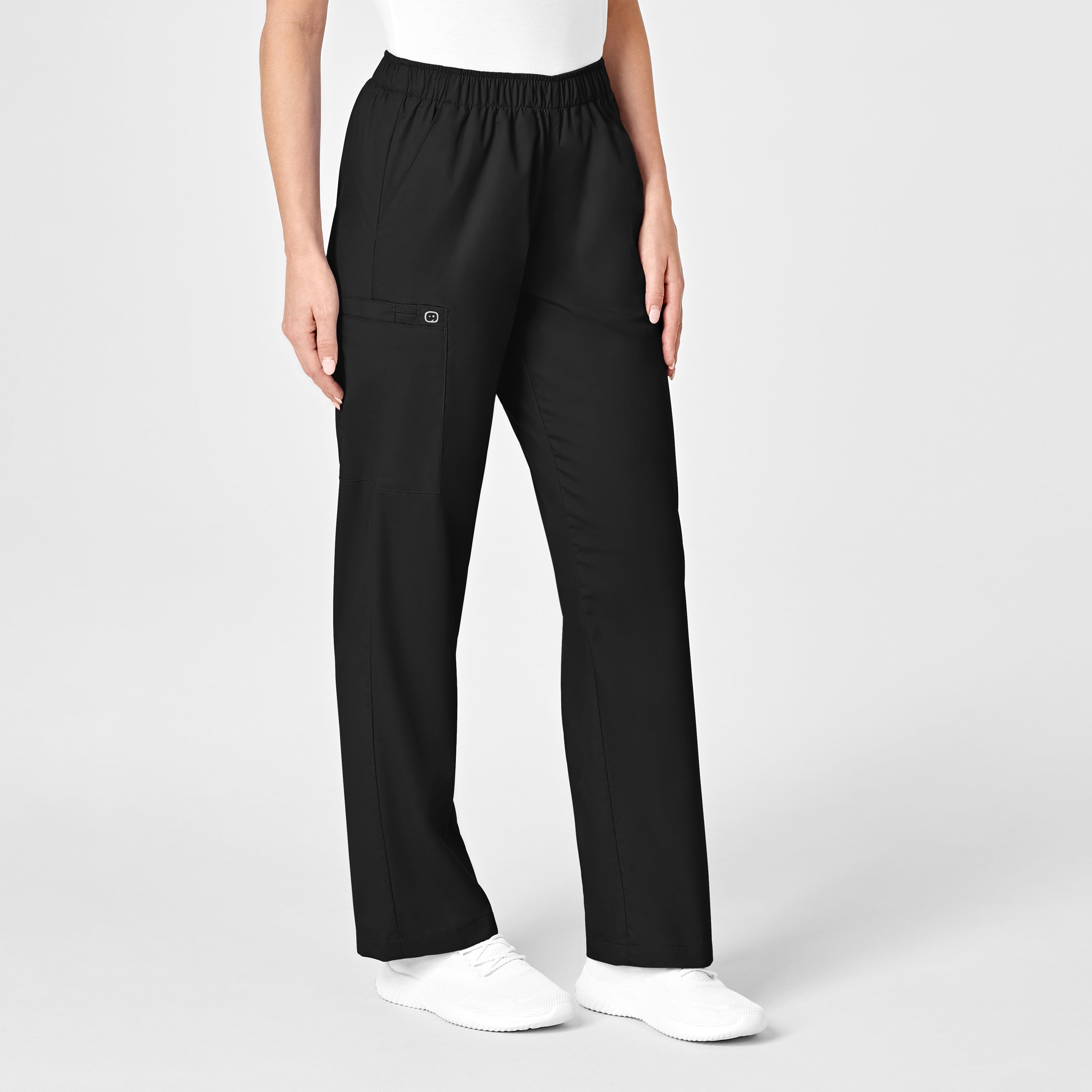 WonderWORK 501 Pull-On Cargo Scrub Pants Black