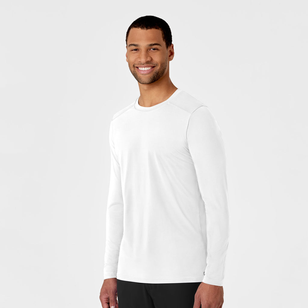 Layers 2629 Men's Performance Long Sleeve Tee White