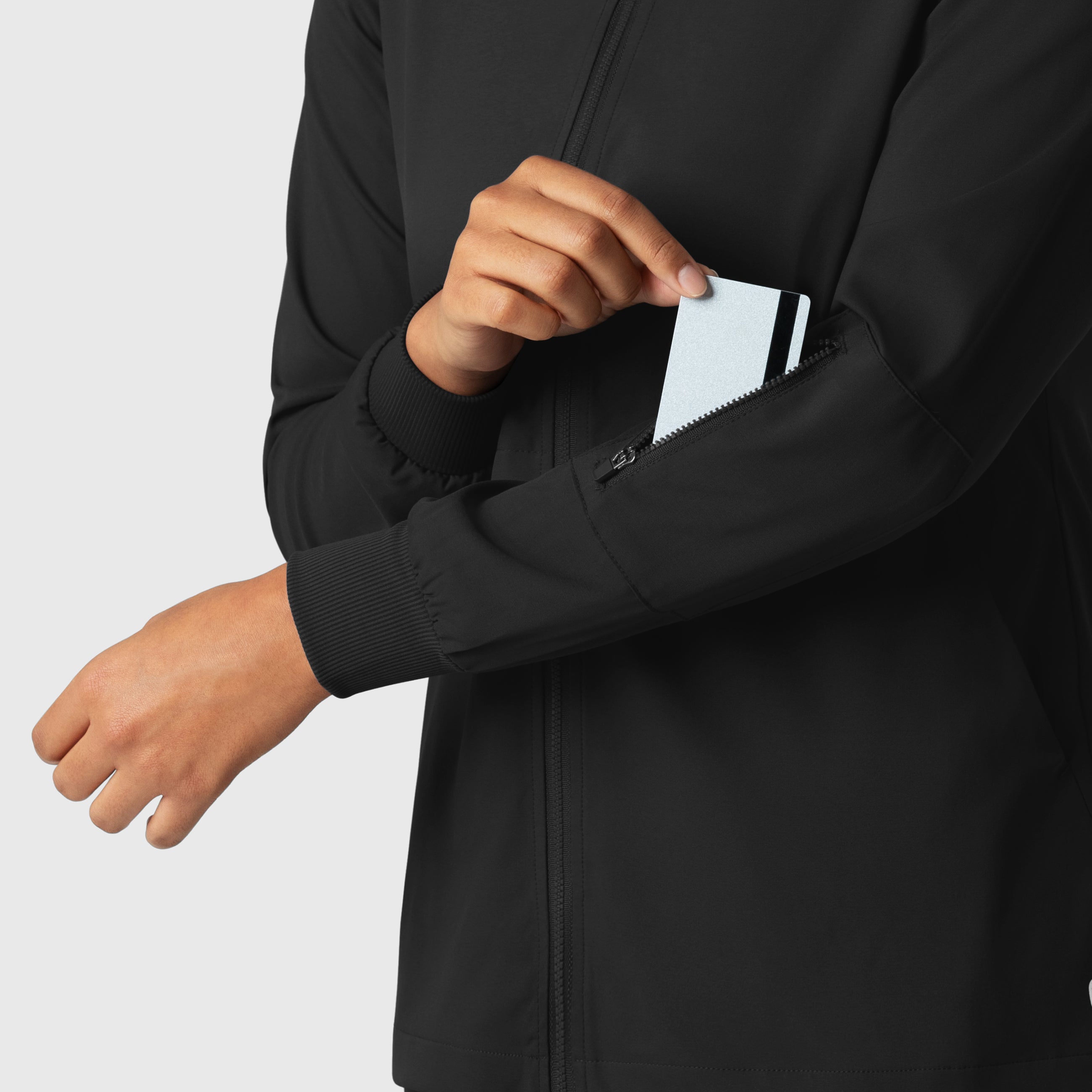 Boundless 8151 Warm Up Scrub Jacket Black
