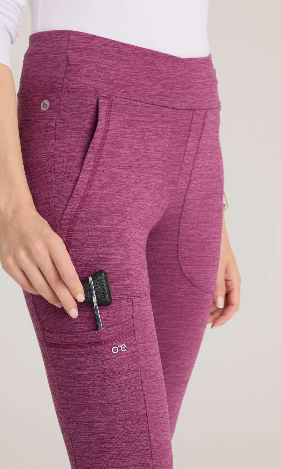 Barco One Performance Knit BOP700H Strive Leggings Dark Mauve Heather