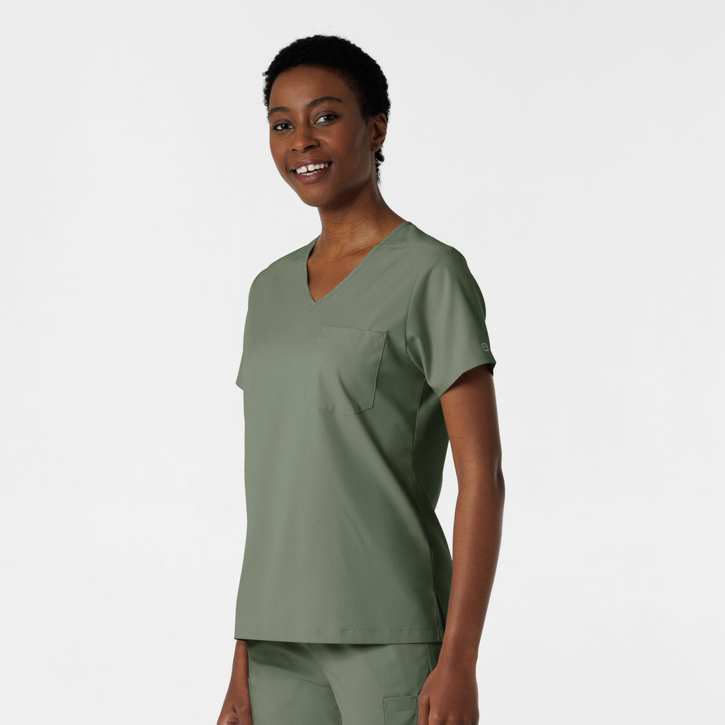 Boundless 6151 Tuck-In Scrub Top Sage
