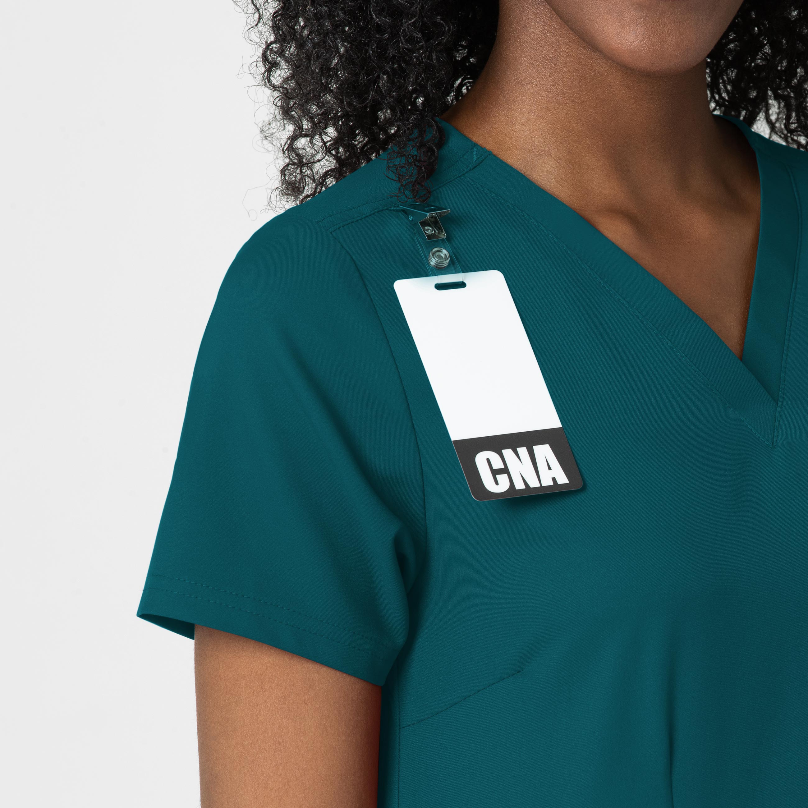Thrive 6122 Fitted 3-Pocket V-Neck Scrub Top Caribbean Blue
