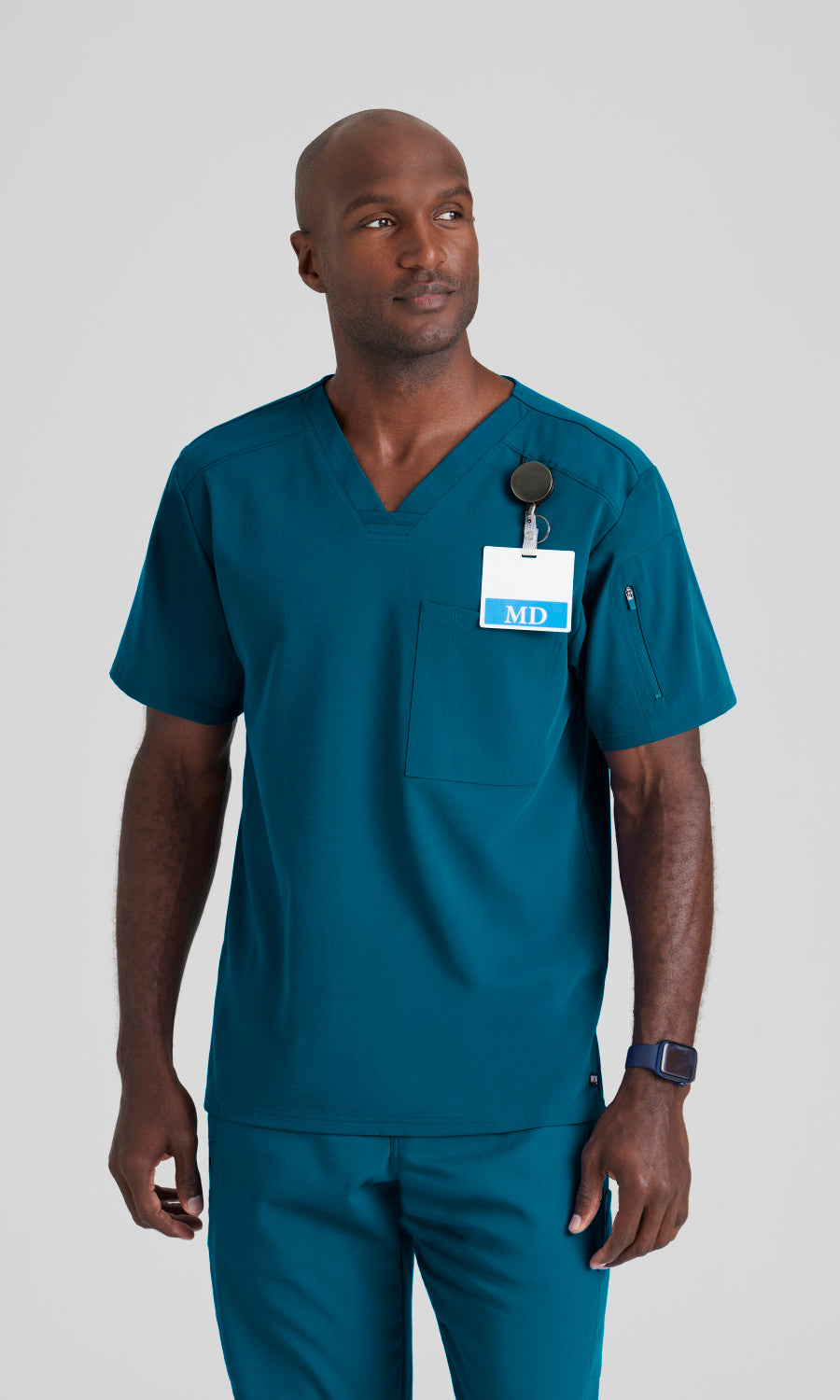 Grey's Anatomy Stretch GRST079 Murphy Scrub Top Bahama