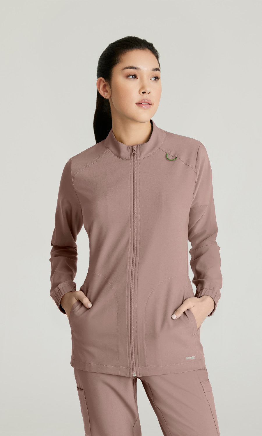 Grey's Anatomy Evolve GSSW886 Women's Virtue Warm-Up in Driftwood by Barco