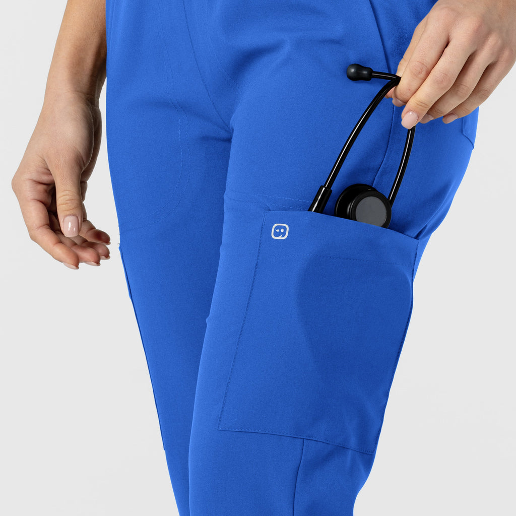 W123 5045 Flex-n-Reach Track Scrub Pants Royal