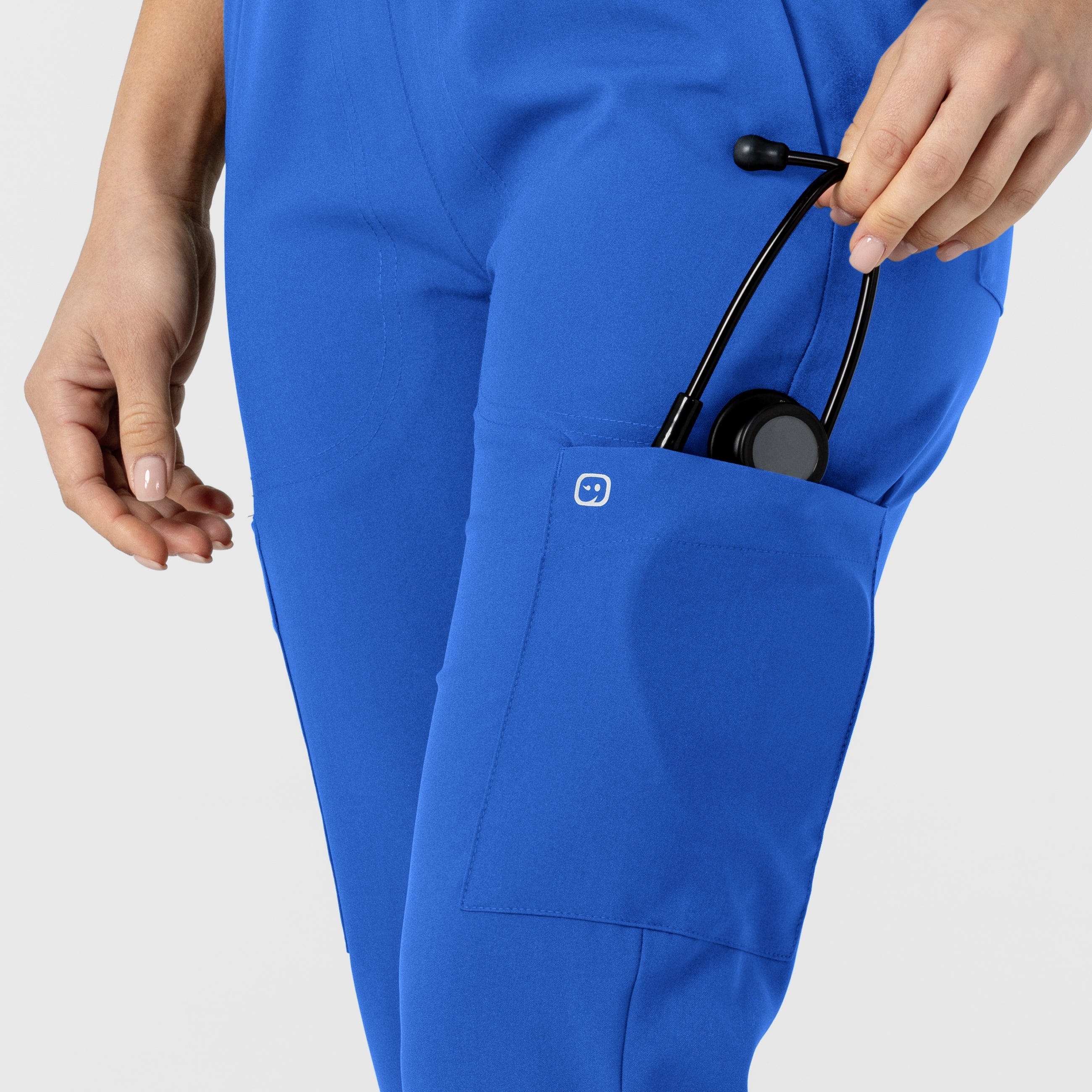 W123 5045 Flex-n-Reach Track Scrub Pants Royal