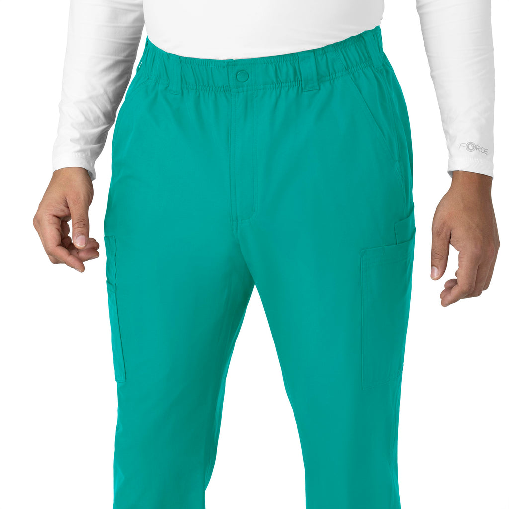 Force Essentials C56113 Men's Straight Leg Cargo Scrub Pants Teal Blue