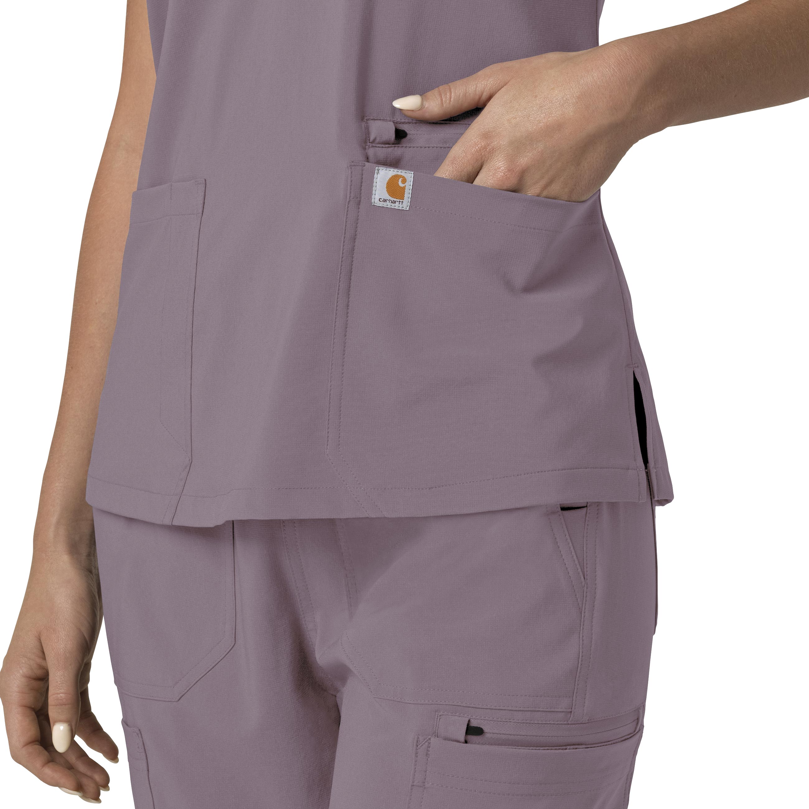 Force Cross-Flex C13210 Flex Panel V-Neck Scrub Top Lavender Mist
