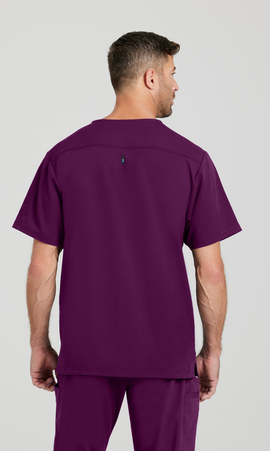 Grey's Anatomy Stretch GRST079 Murphy Scrub Top Wine