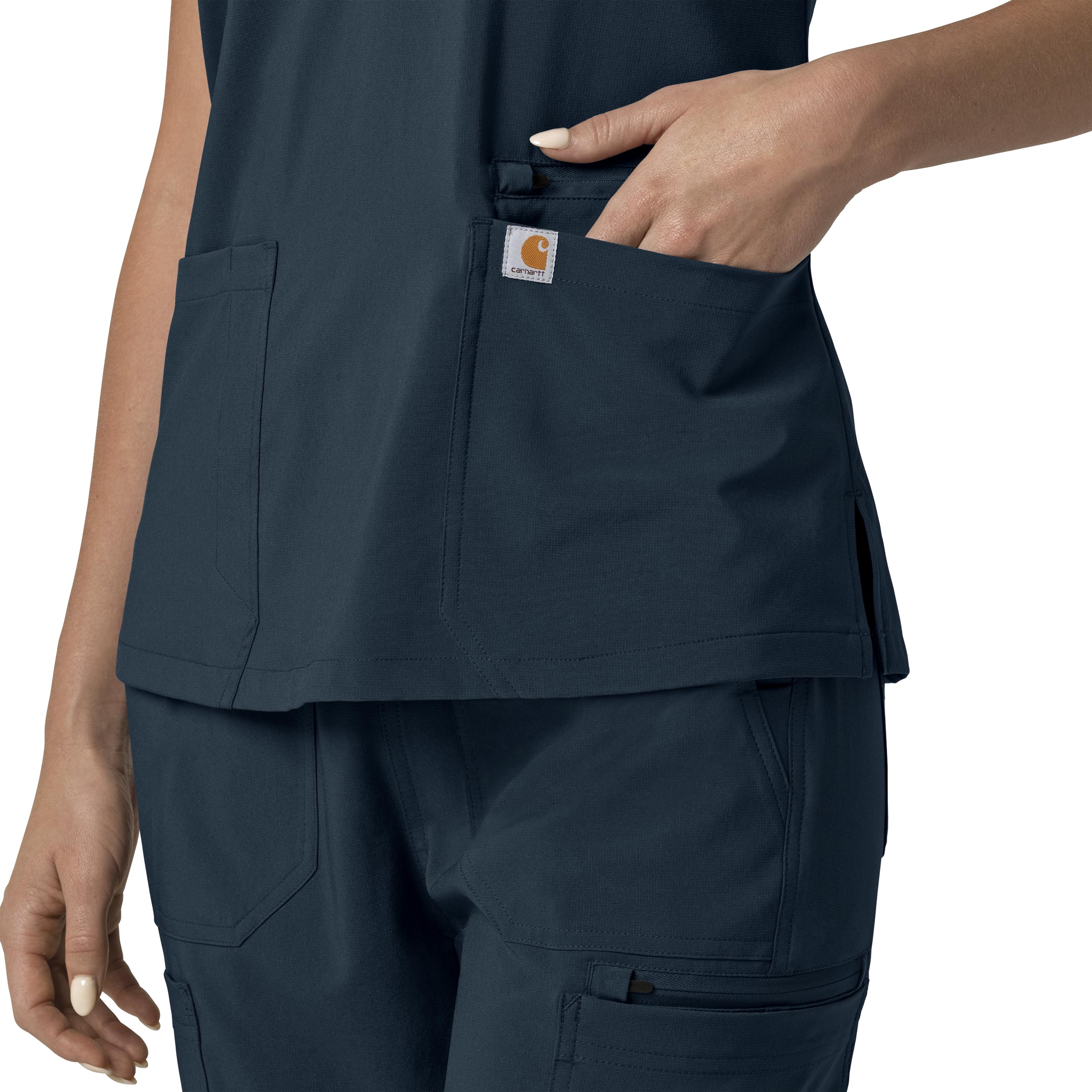 Force Cross-Flex C13210 Flex Panel V-Neck Scrub Top Navy