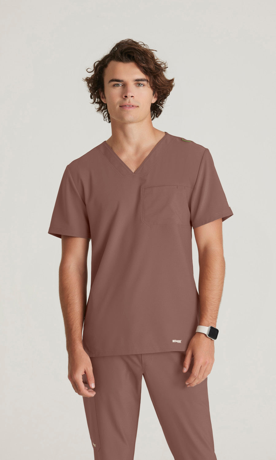 Grey's Anatomy Evolve GSST179 Journey Scrub Top Driftwood