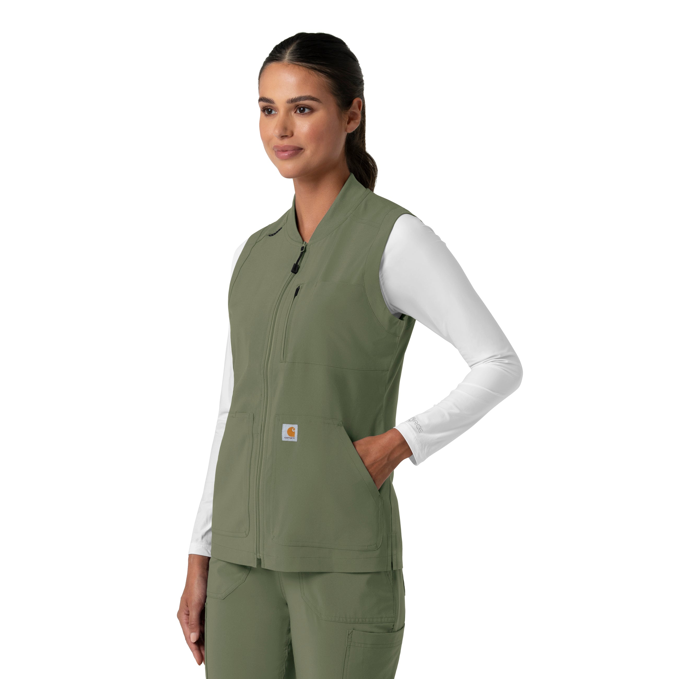 Force Cross-Flex C82510 Women's Lightweight Scrub Vest Olive
