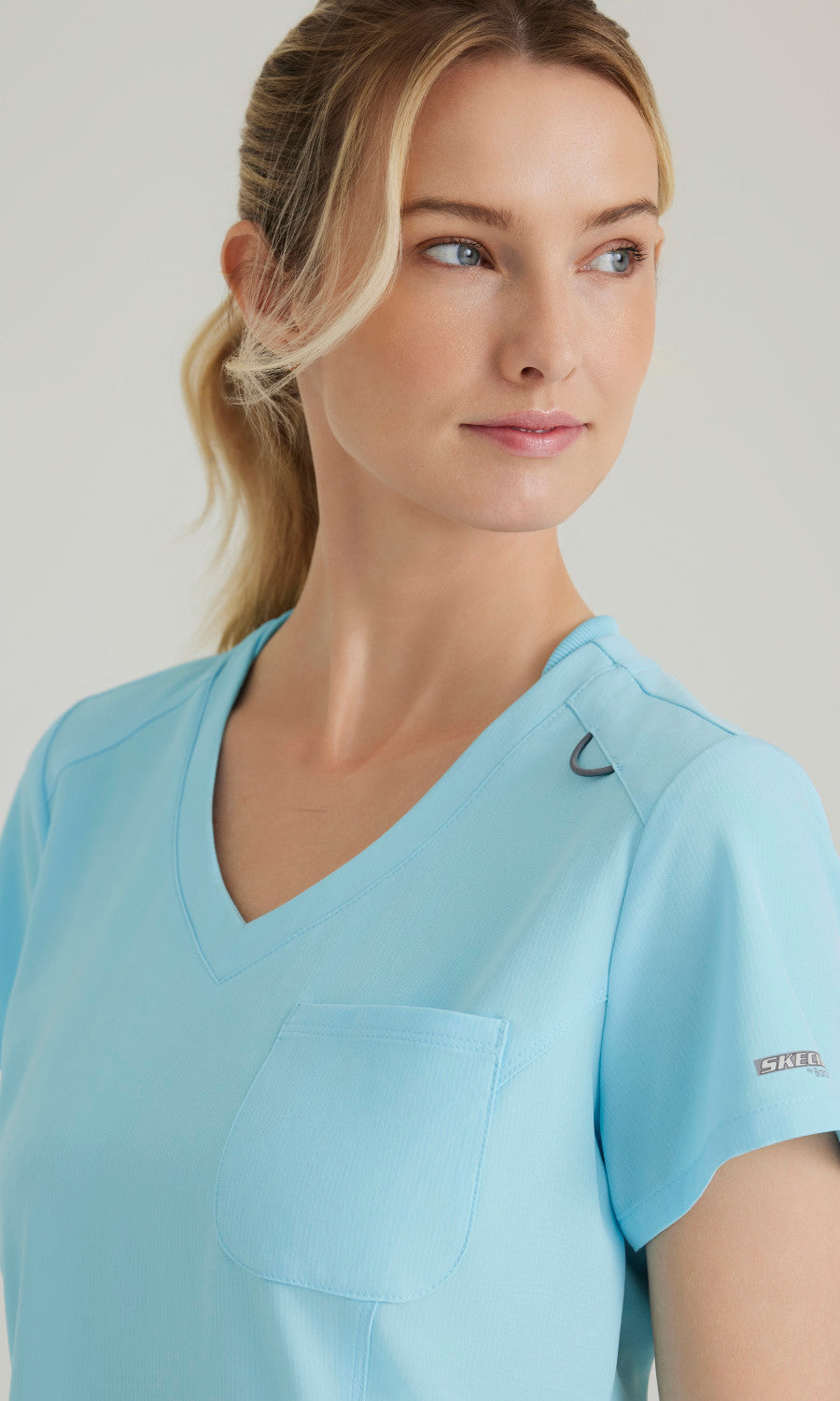 Skechers SKT147 Dignity Scrub Top Poolside Blue