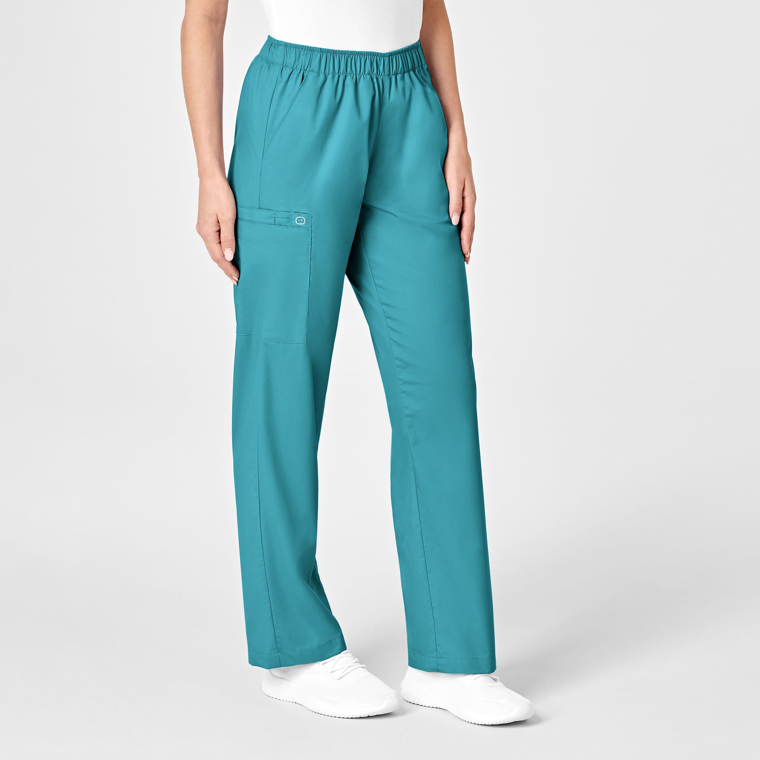 WonderWORK 501 Pull-On Cargo Scrub Pants Teal Blue