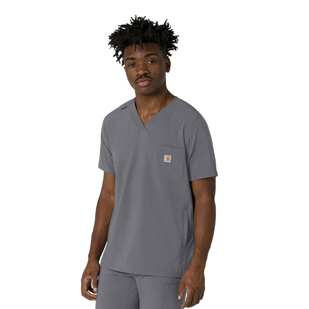 Force Cross-Flex C16410 Men's V-Neck Scrub Top Pewter