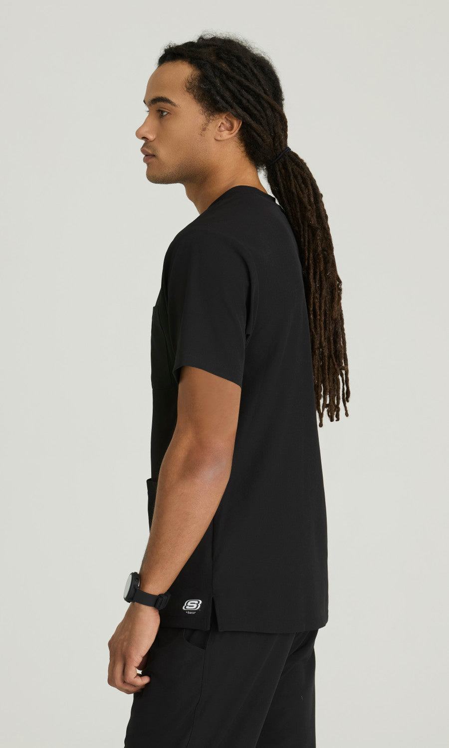 Skechers Vitality SKT082 Crew Scrub Top Black