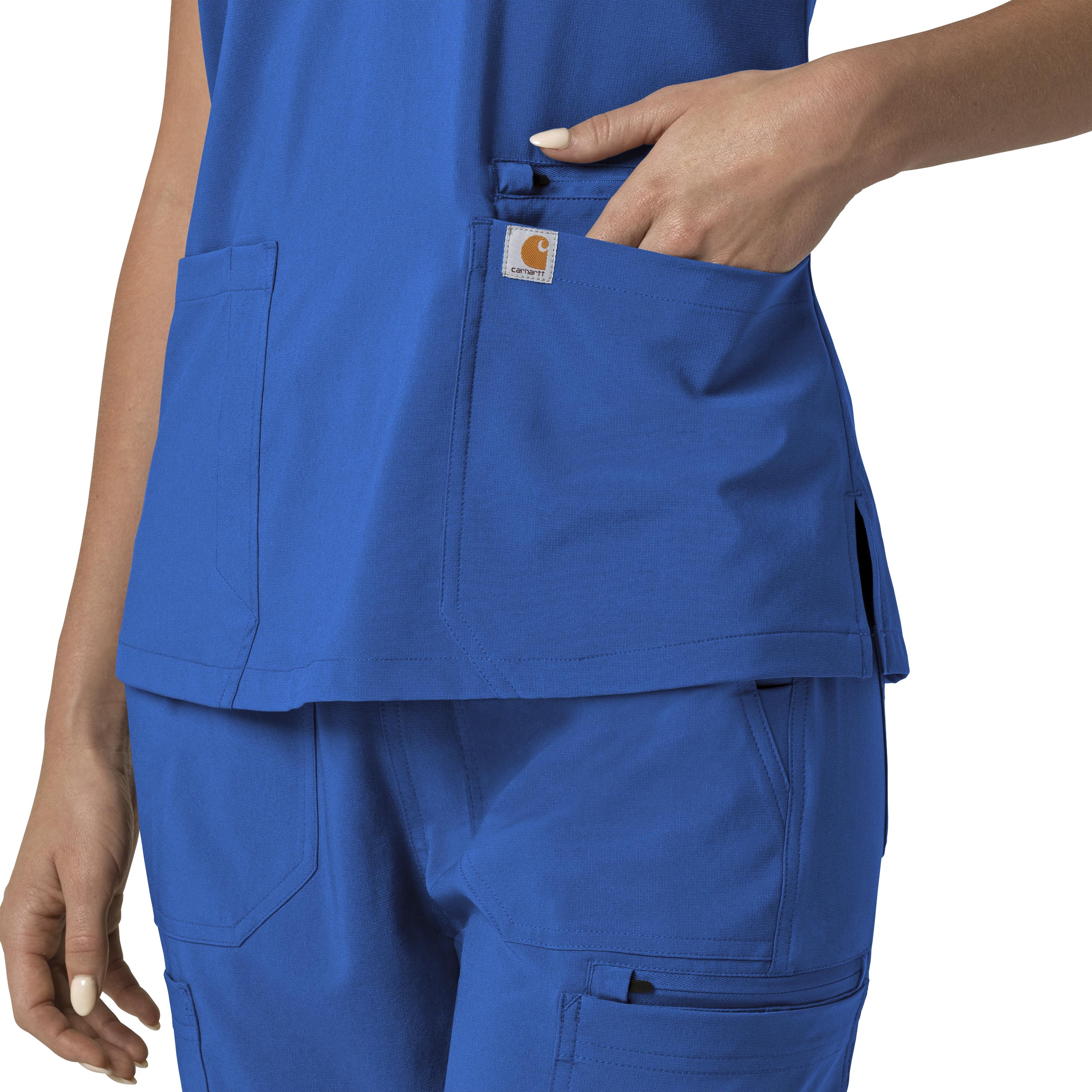 Force Cross-Flex C13210 Flex Panel V-Neck Scrub Top Royal