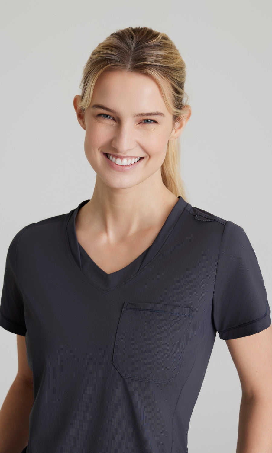 Skechers Slip-Ins Knits SKT221 Flow Knit Scrub Top Pewter