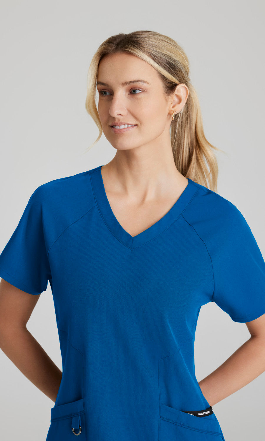 Skechers Fusion SKT238 Prisma Scrub Top New Royal