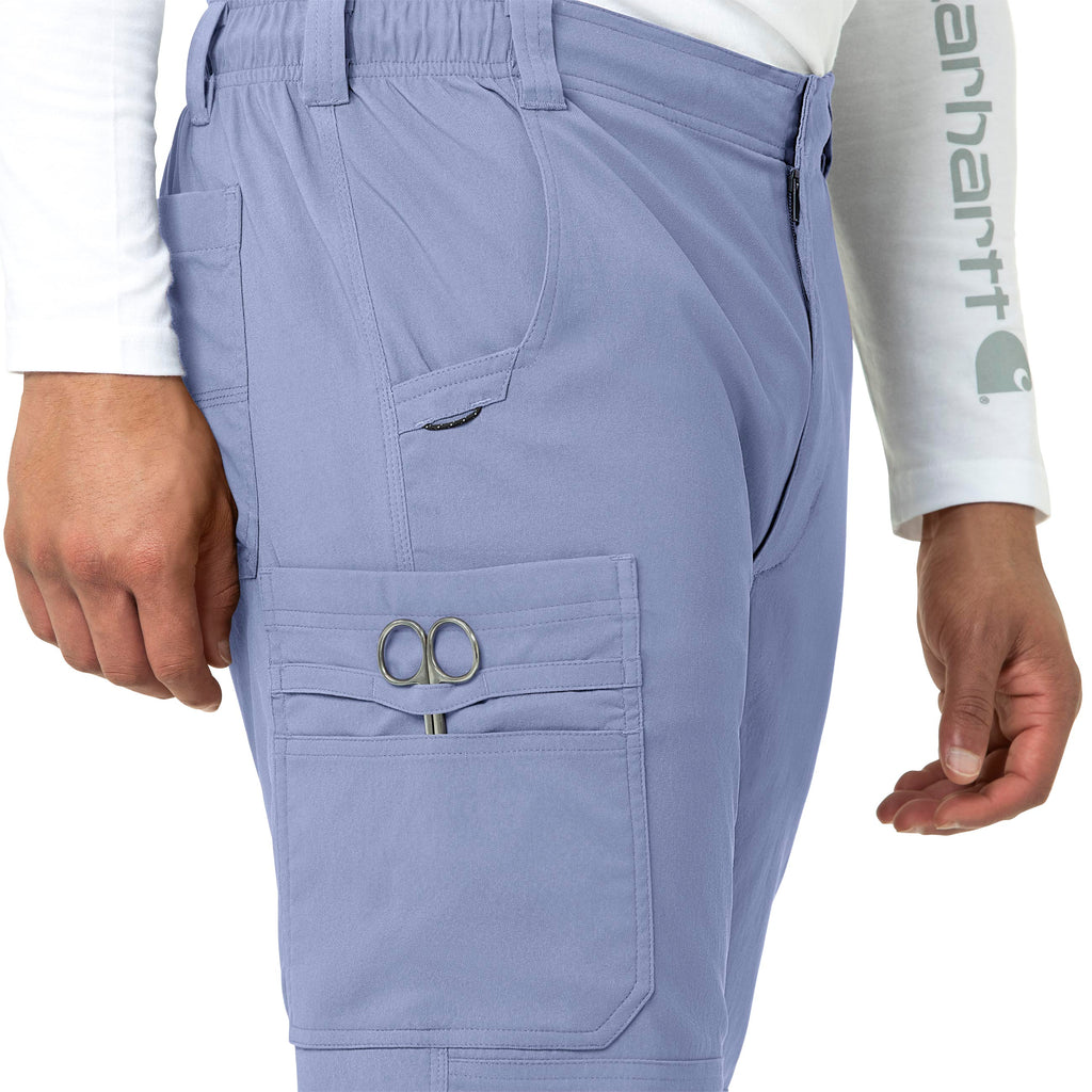 Rugged Flex Peak C55037 Men's Straight Leg Cargo Scrub Pants Ceil Blue