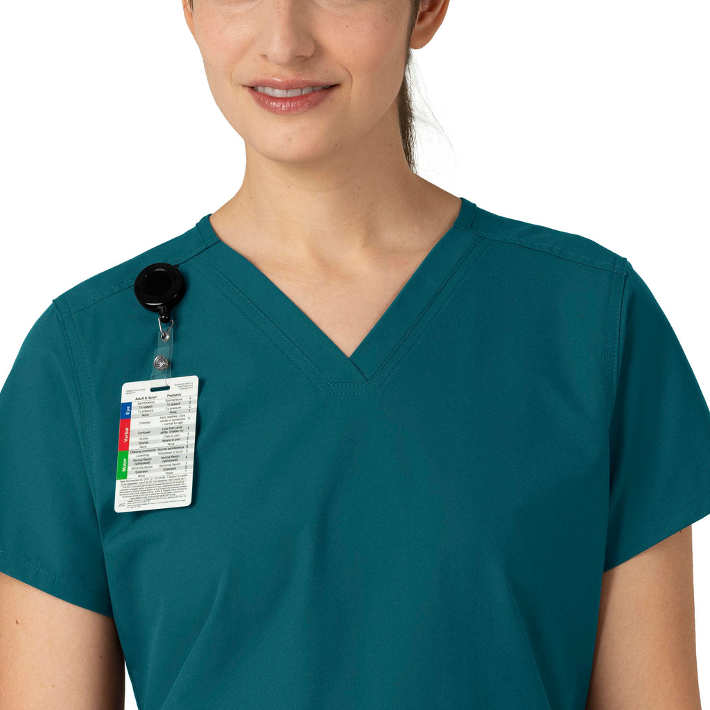 Force Essentials C12113 V-Neck Scrub Top Caribbean Blue