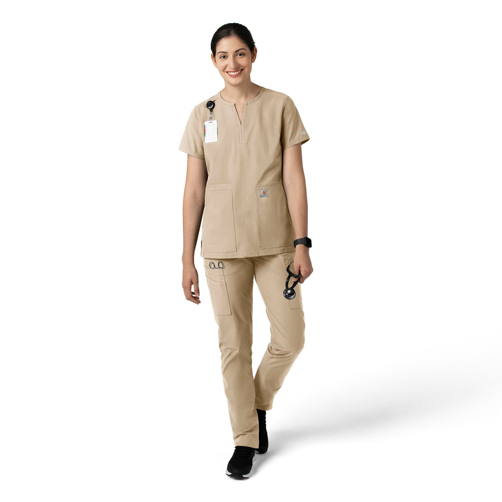 Force Essentials C51213 Straight Leg Scrub Pants Khaki