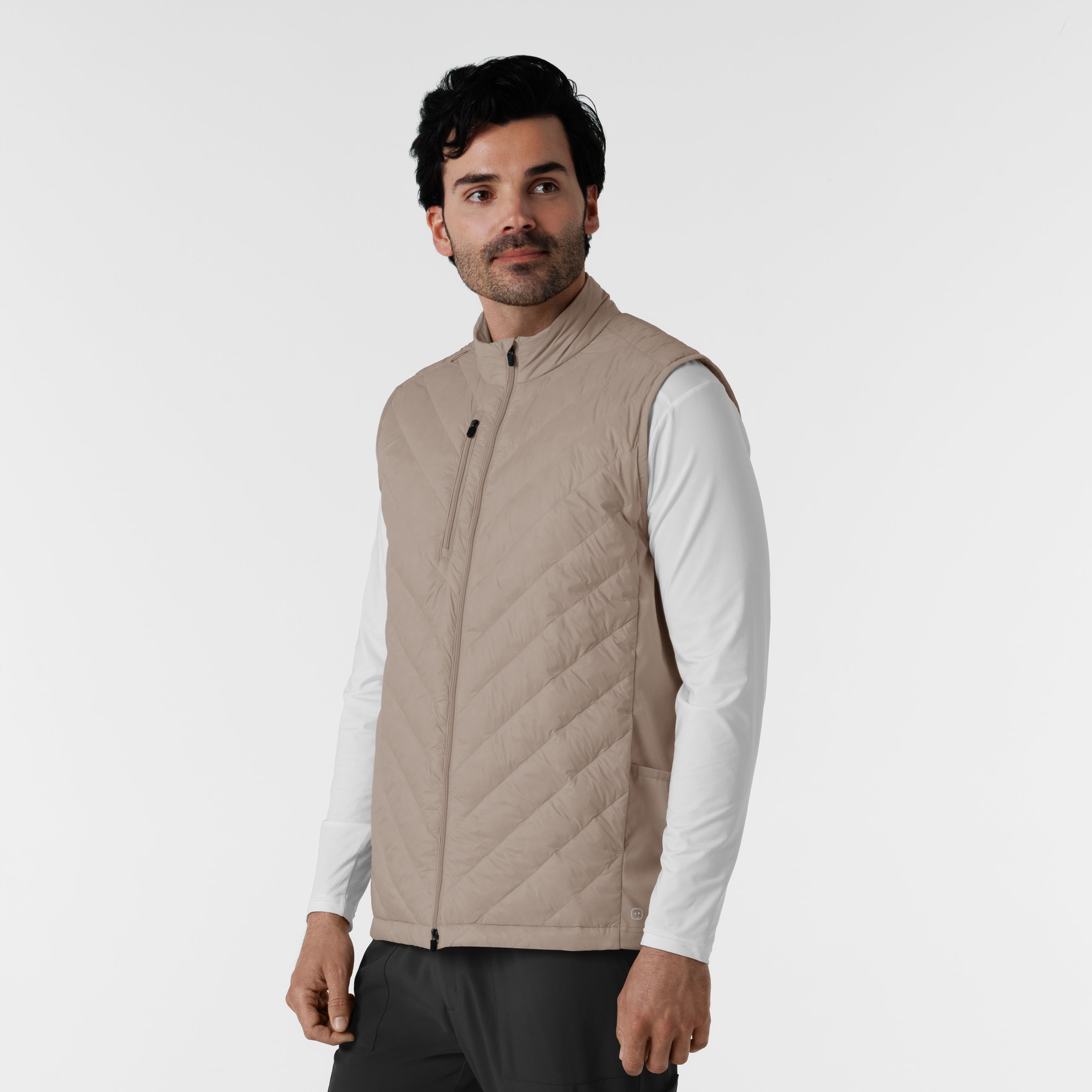 Layers 8377 Men's Quilted Scrub Vest Haze