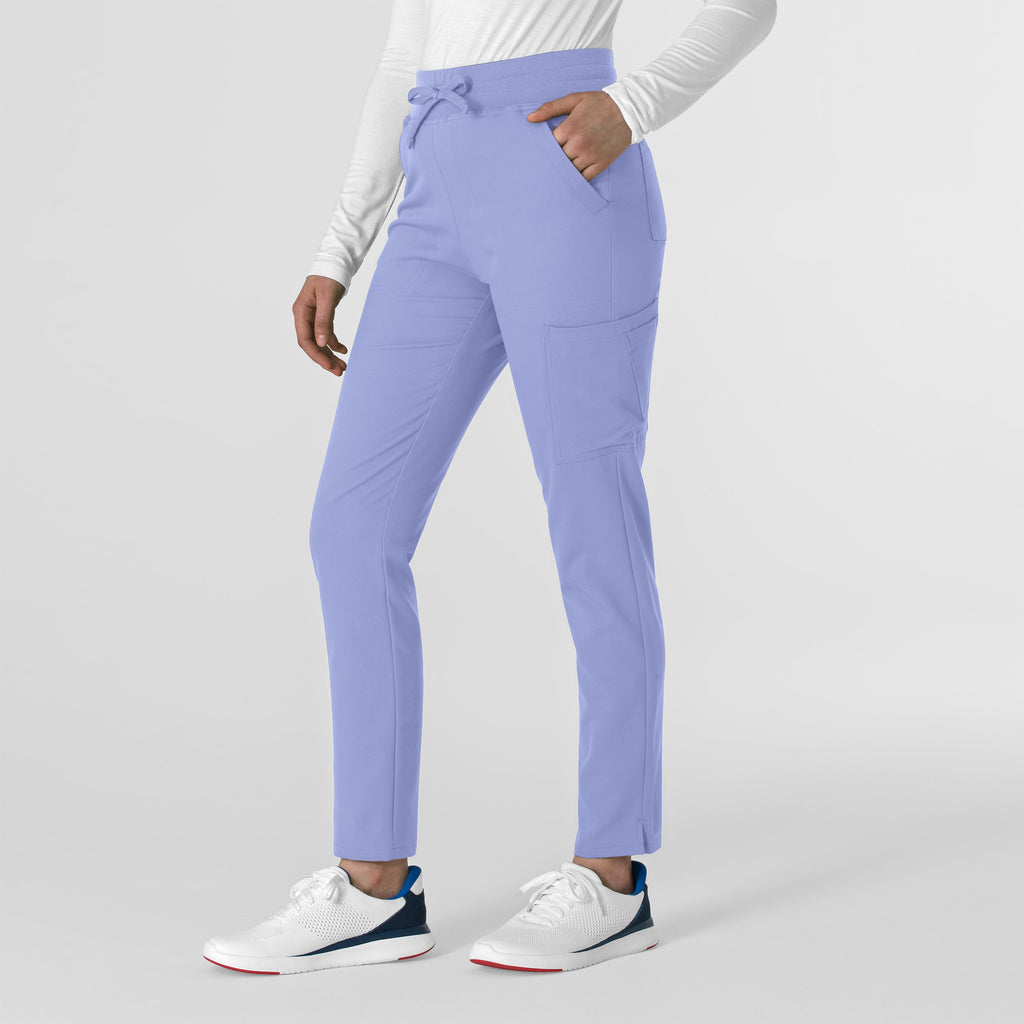 Thrive 5222 Cargo Straight Slim Leg Scrub Pants Ceil Blue