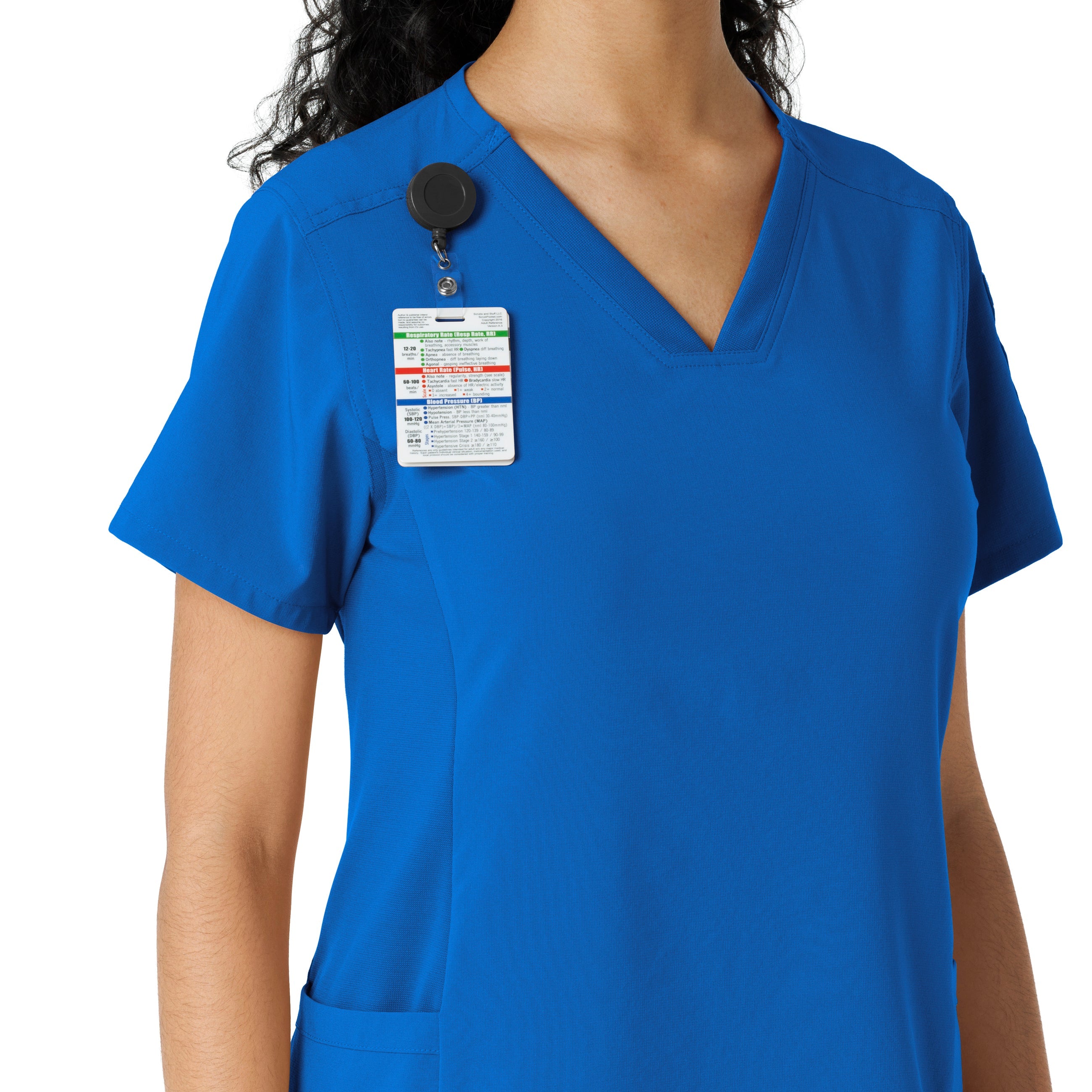 Force Cross-Flex C13310 Knit Panel Scrub Top Royal