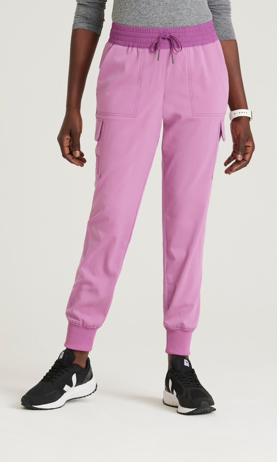 Grey's Anatomy Spandex Stretch GRSP639 Amelia Scrub Pants Pink Topaz