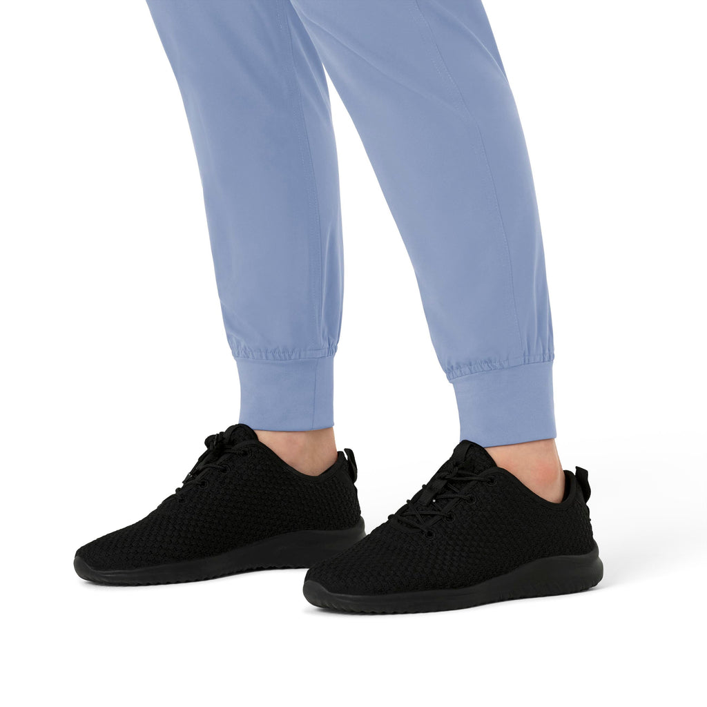Force Essentials C54113 Maternity Jogger Scrub Pants Ceil Blue