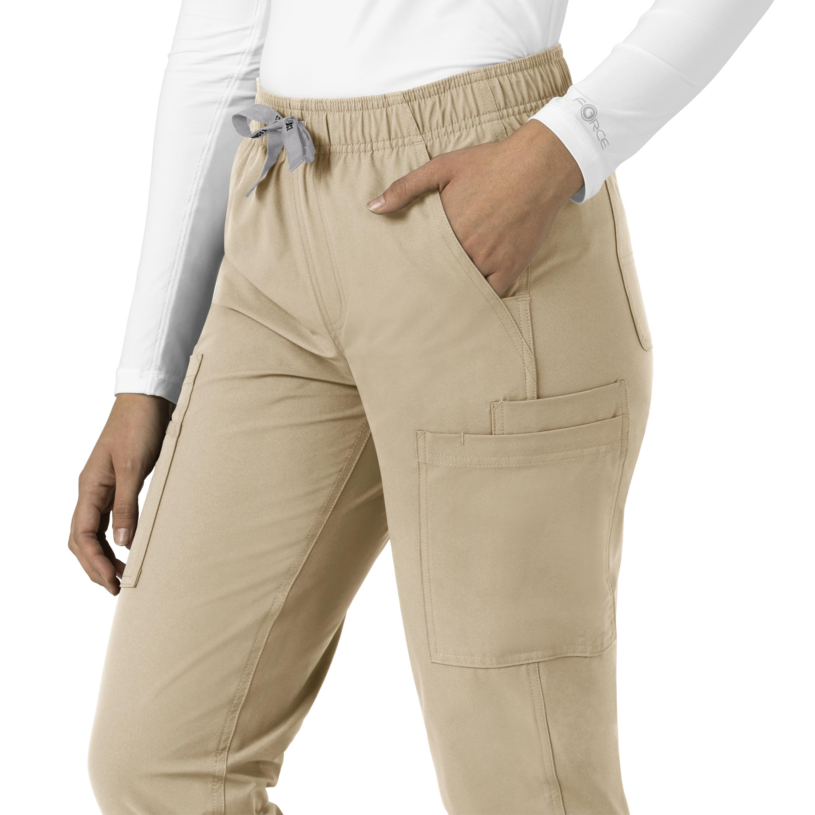 Force Essentials C51213 Straight Leg Scrub Pants Khaki