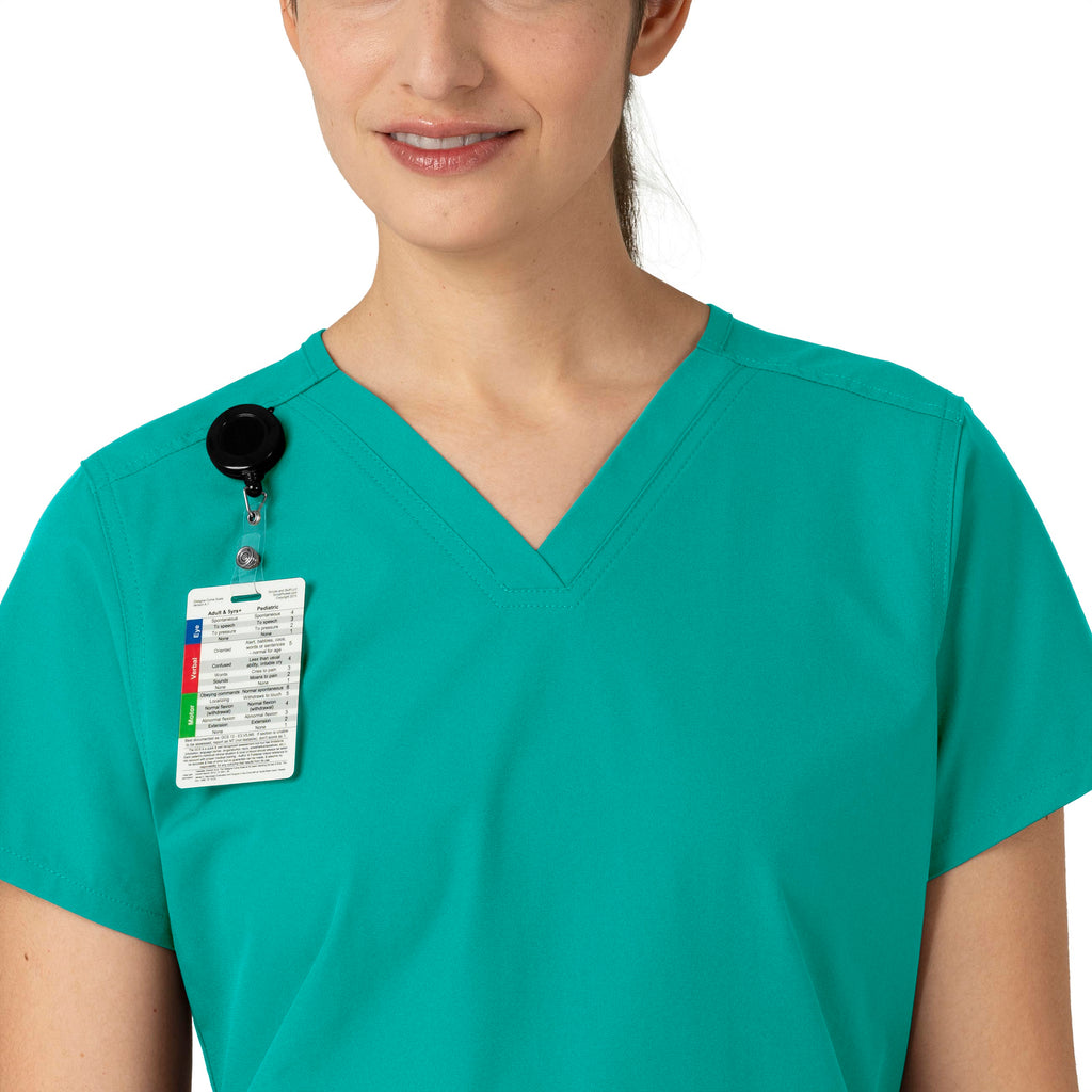 Force Essentials C12113 V-Neck Scrub Top Teal Blue